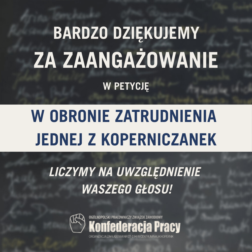 Dziękujemy za solidarność!