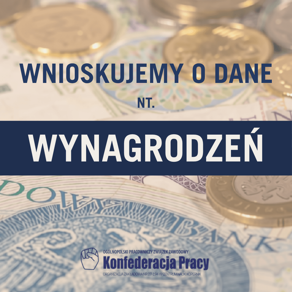 Wnioskujemy o dane dot. wynagrodzeń